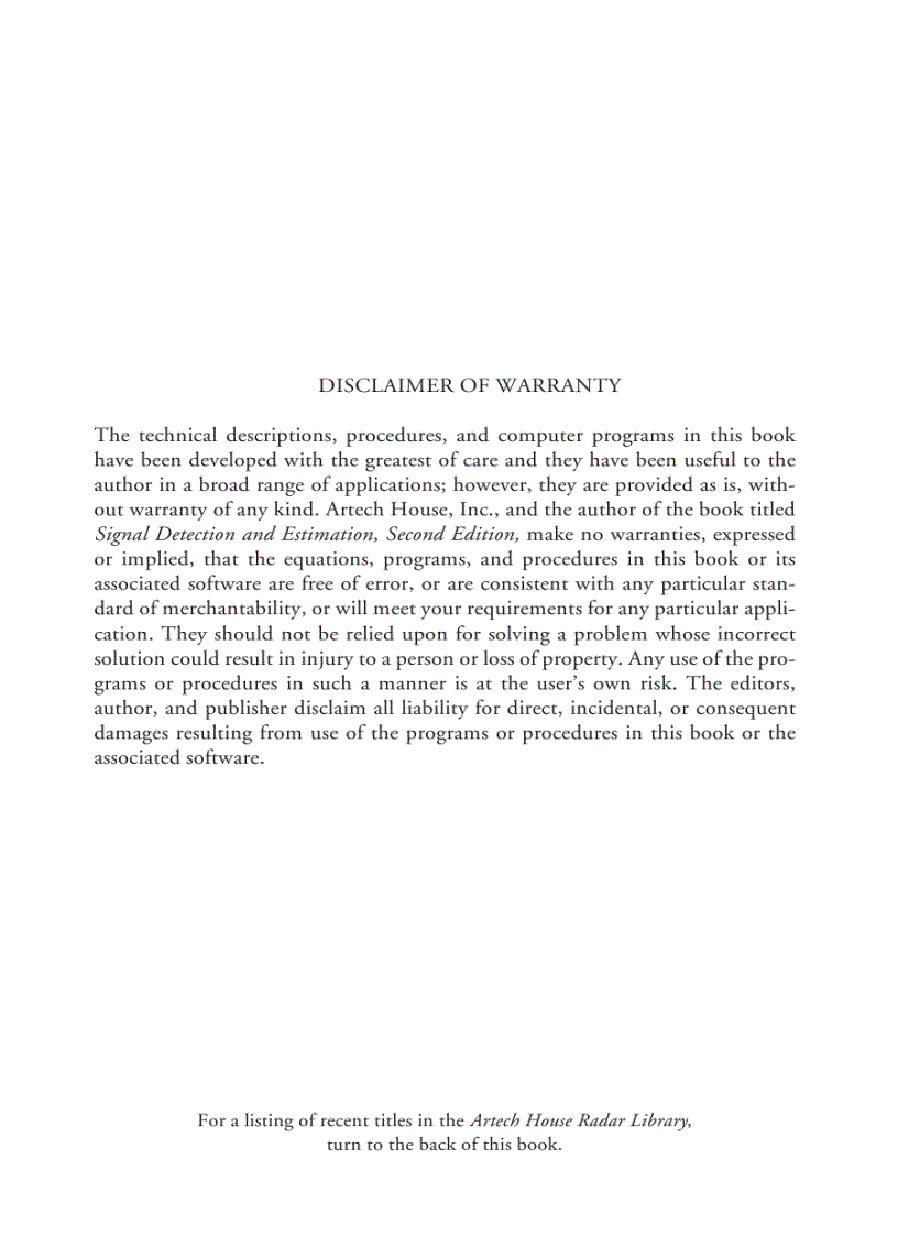 image for page Signal Detection and Estimation
