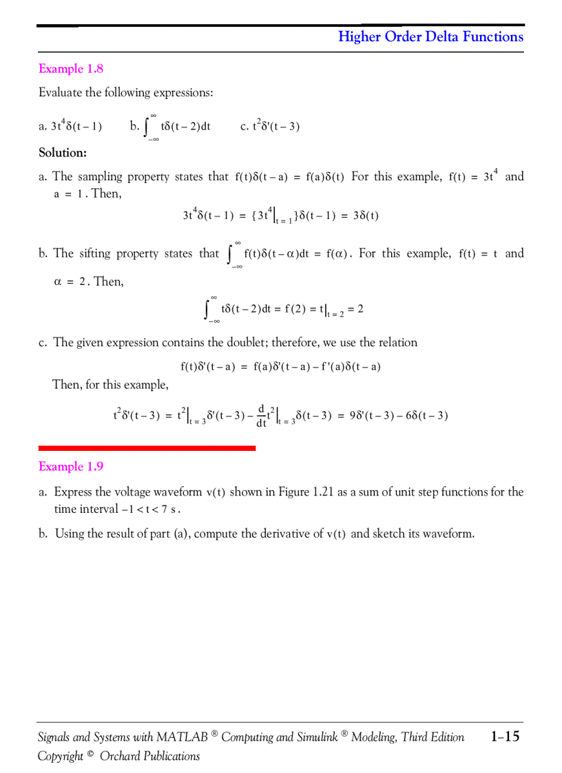 image for page Signals and Systems with MATLAB Computing and Simulink Modeling 3rd Ed