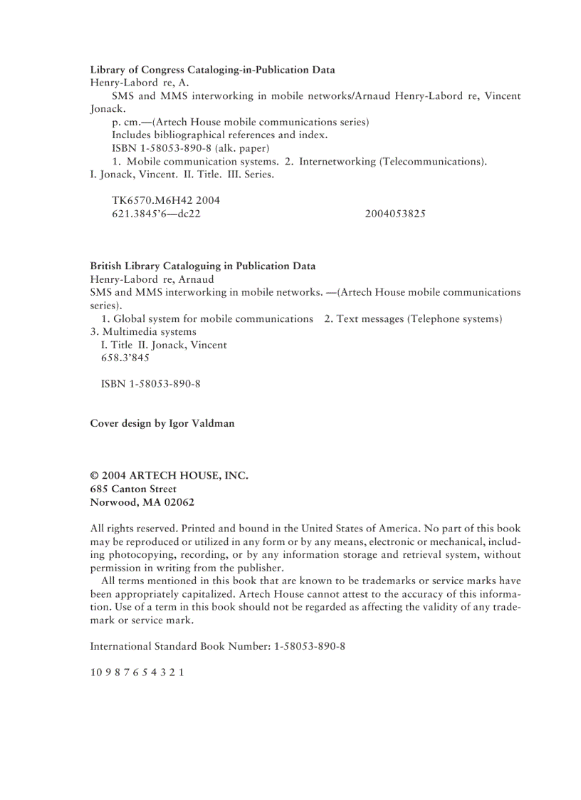image for page SMS and MMS Interworking in Mobile Networks