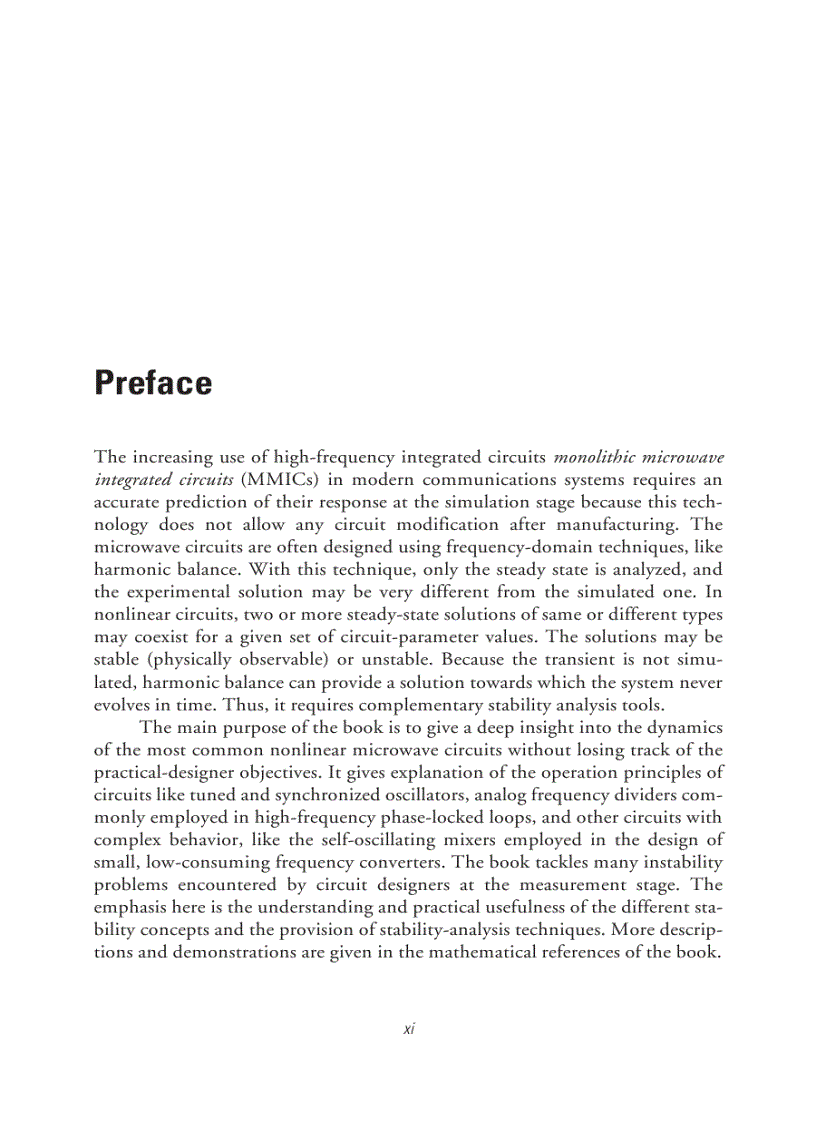image for page Stability Analysis of Nonlinear Microwave Circuits