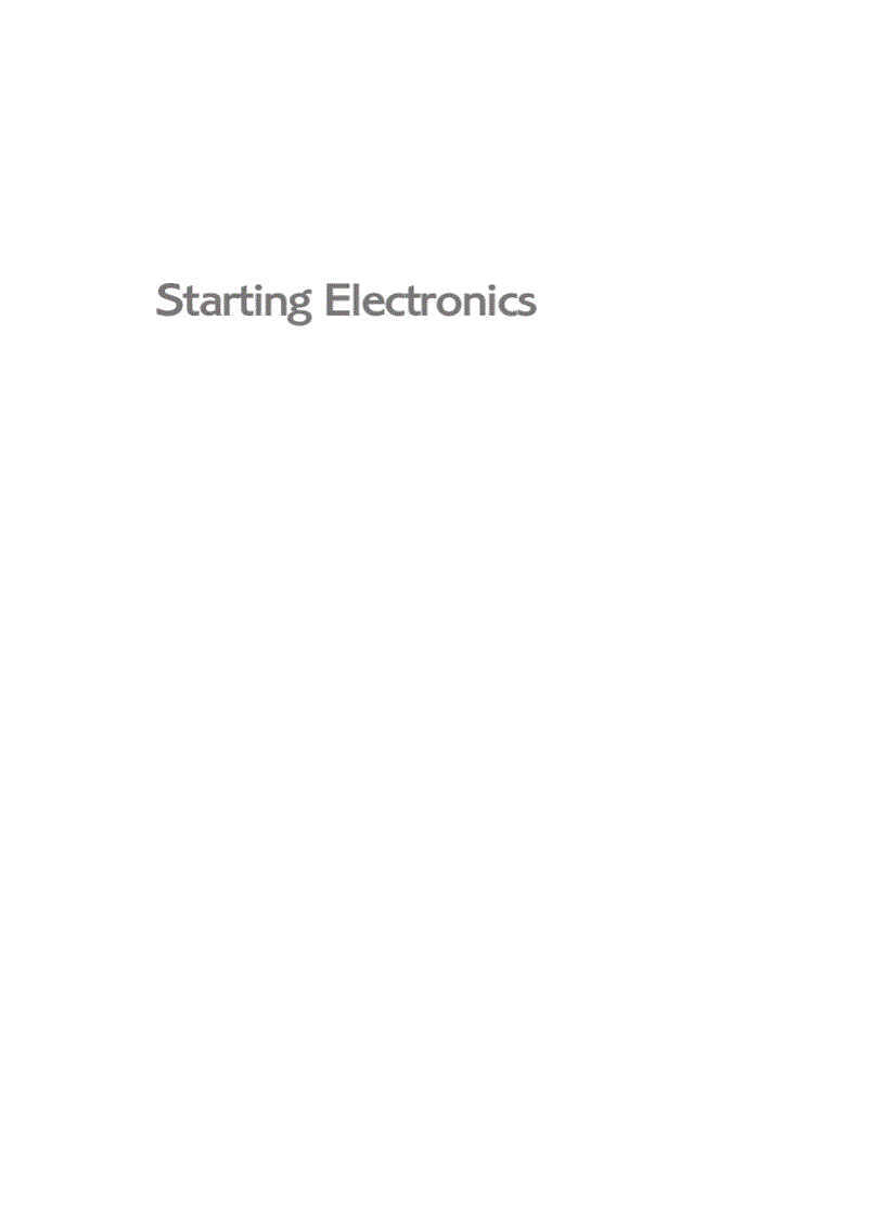 Starting Electronics 3rd Edition