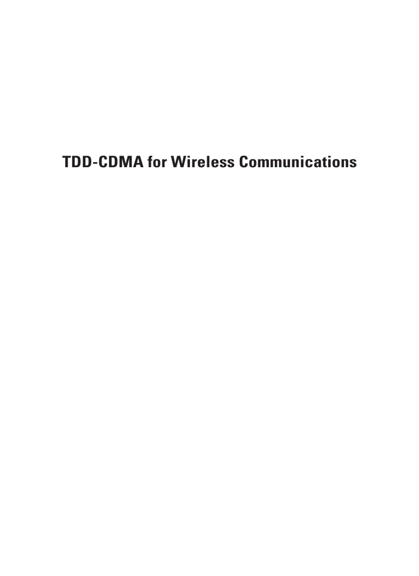 image for page TDD CDMA for Wireless Communications 1