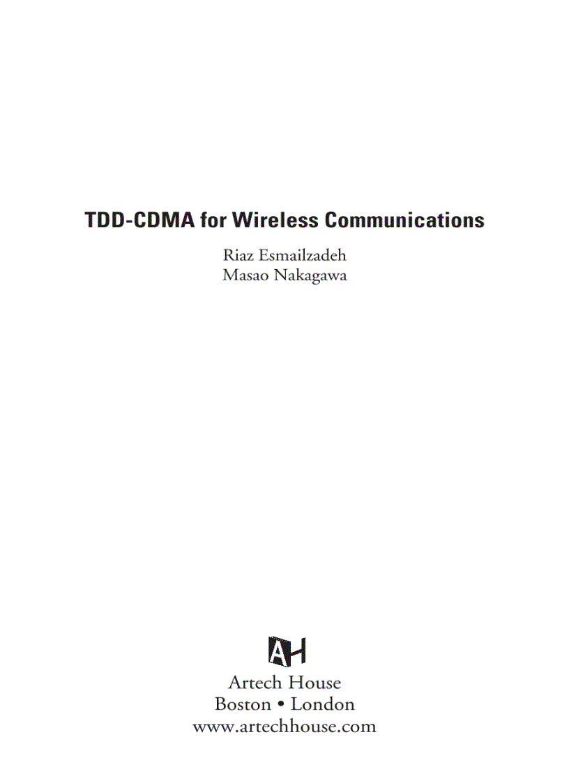 image for page TDD CDMA for Wireless Communications 1