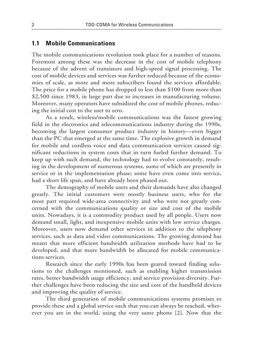 image for page TDD CDMA for Wireless Communications 1