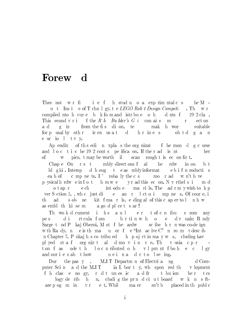 image for page The 6 270 Robot Builder s Guide for the 1992 M I T LEGO Robot Design Competition