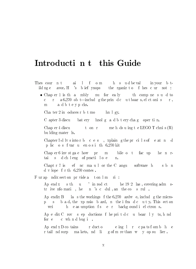 image for page The 6 270 Robot Builder s Guide for the 1992 M I T LEGO Robot Design Competition
