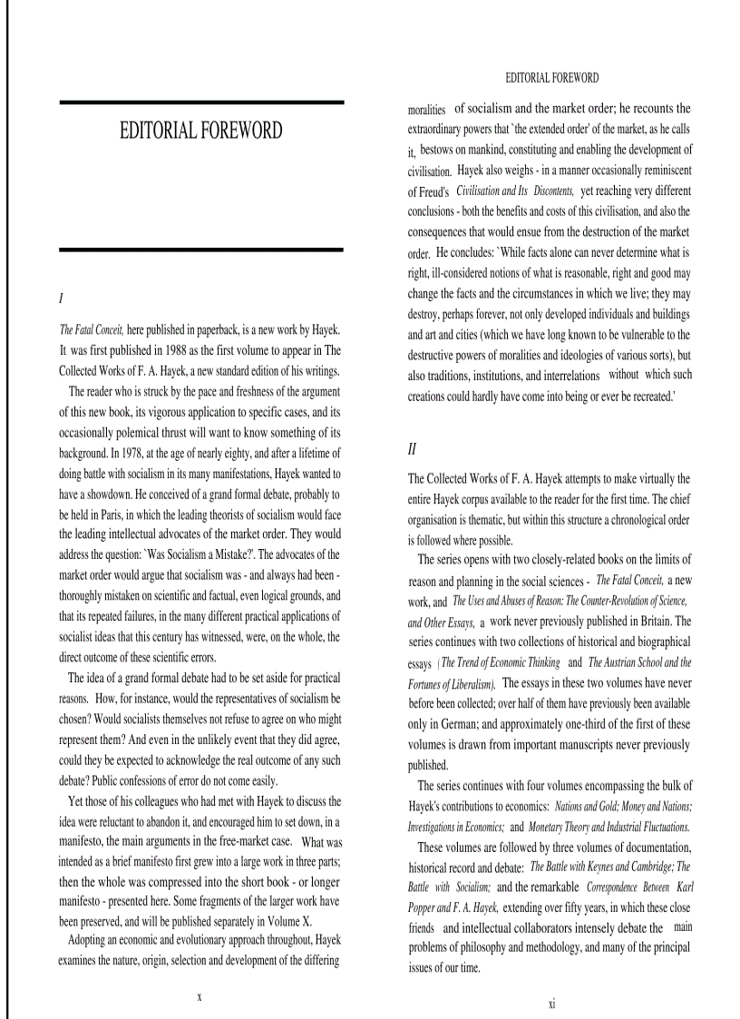 image for page The Fatal Conceit The Errors of Socialism