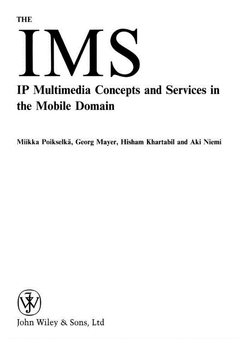 image for page The IMS IP Multimedia Concepts and Services 2nd Edition