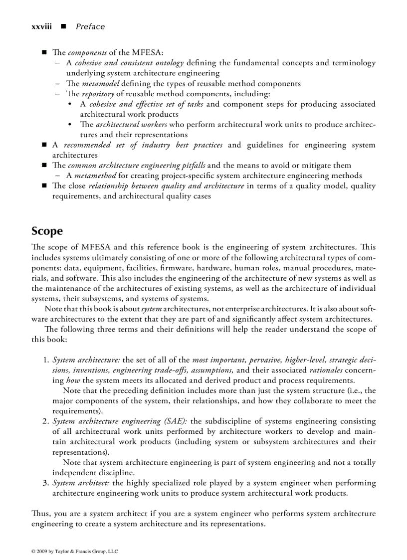 image for page The Method Framework for Engineering System Architectures