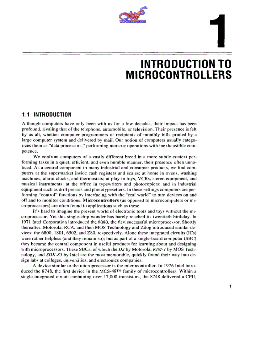 image for page The Microcontroler 8051