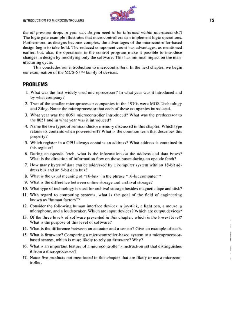 image for page The Microcontroler 8051