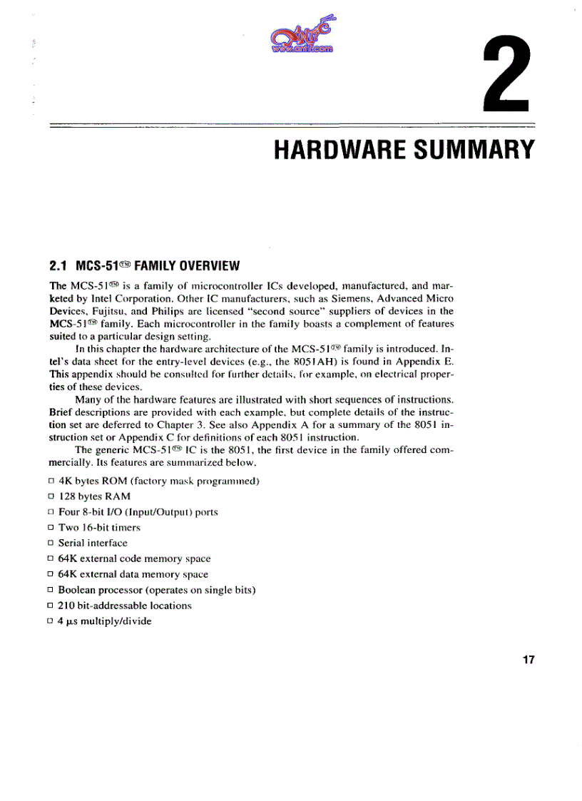image for page The Microcontroler 8051