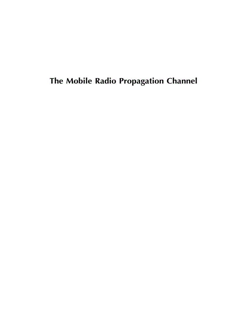 image for page The Mobile Radio Propagation Channel 2nd Edition