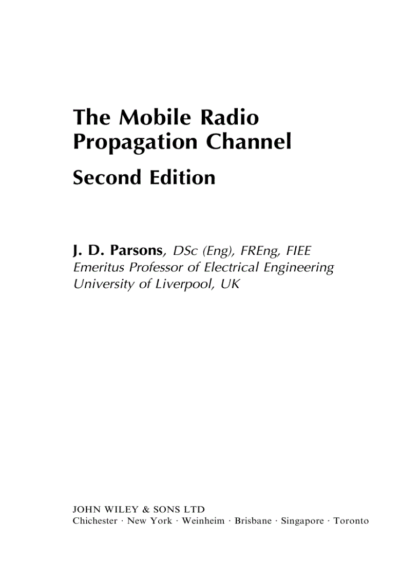 image for page The Mobile Radio Propagation Channel 2nd Edition