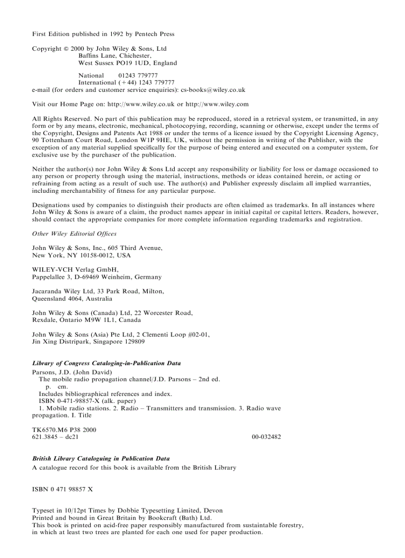 image for page The Mobile Radio Propagation Channel 2nd Edition