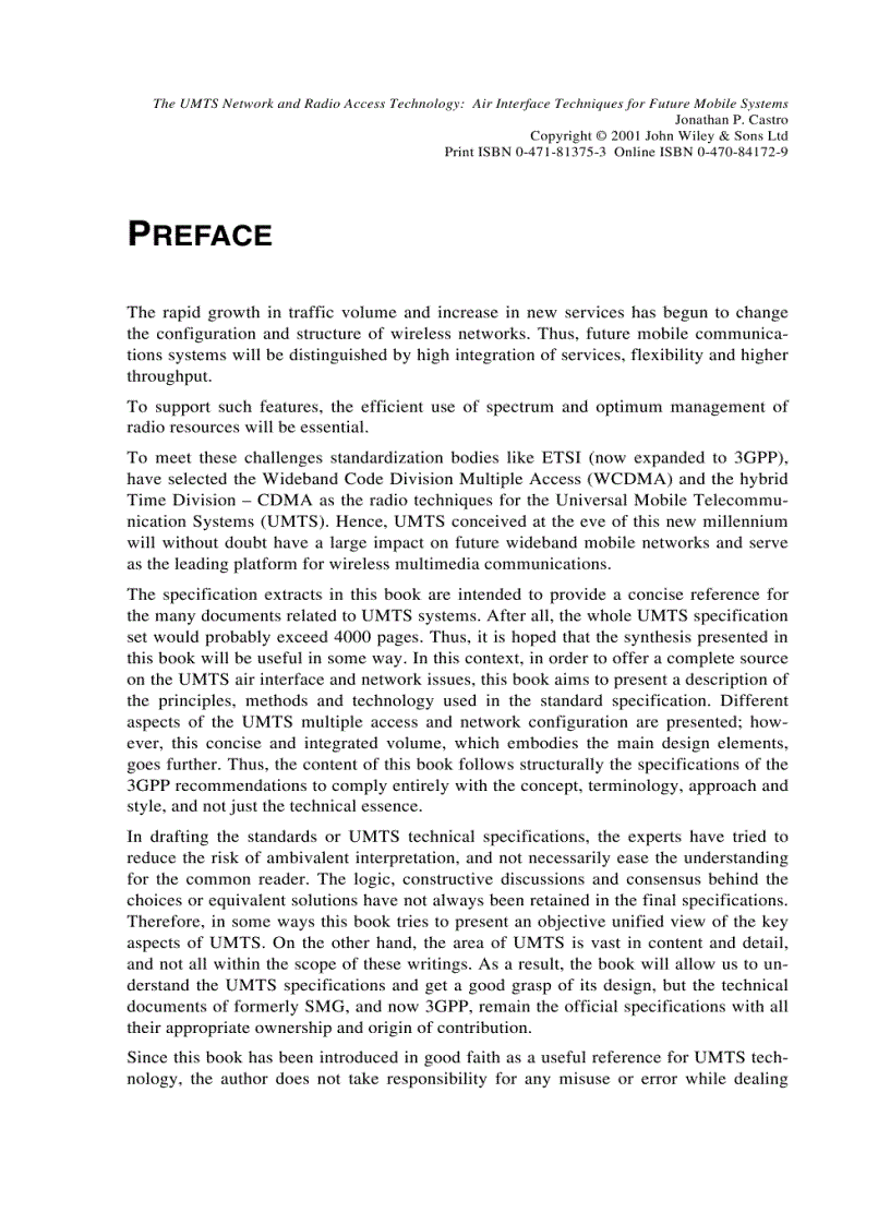 image for page The UMTS Network and Radio Access Technology Air Interface Techniques for Future Mobile Systems