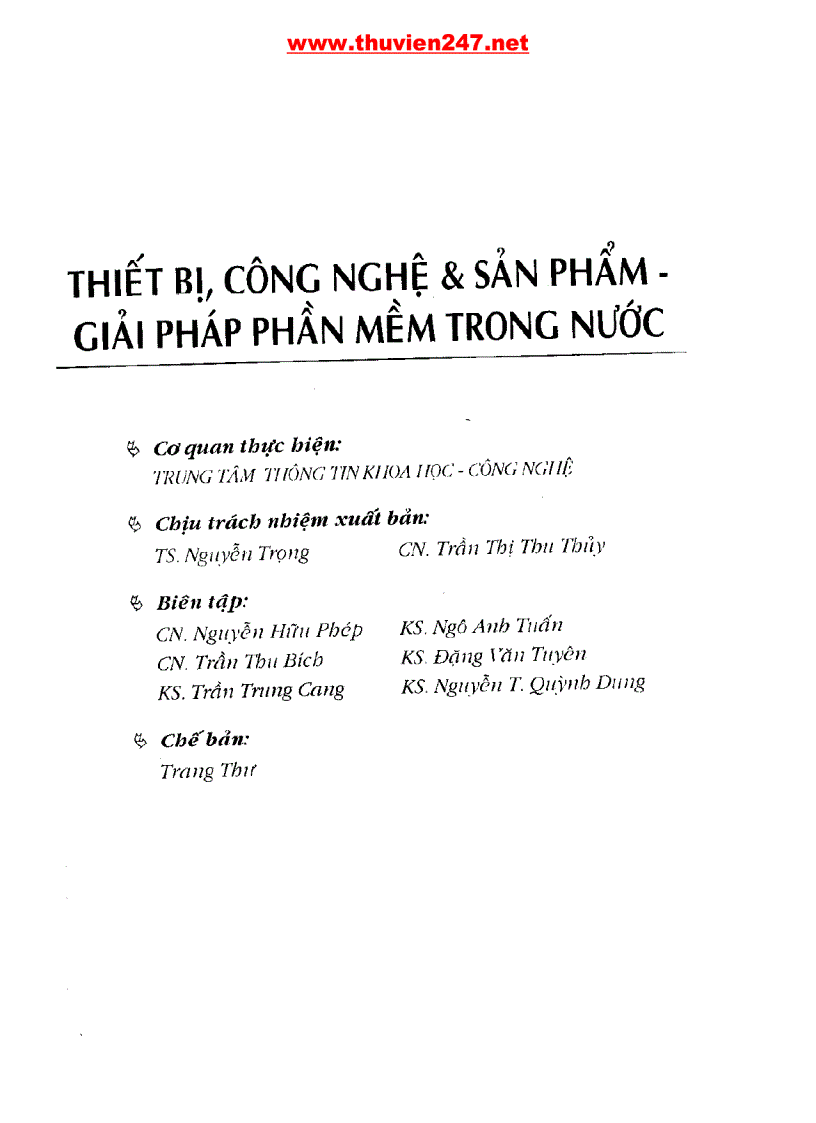 image for page Thiết bị công nghệ Sản phẩm giải pháp phần mềm trong nước
