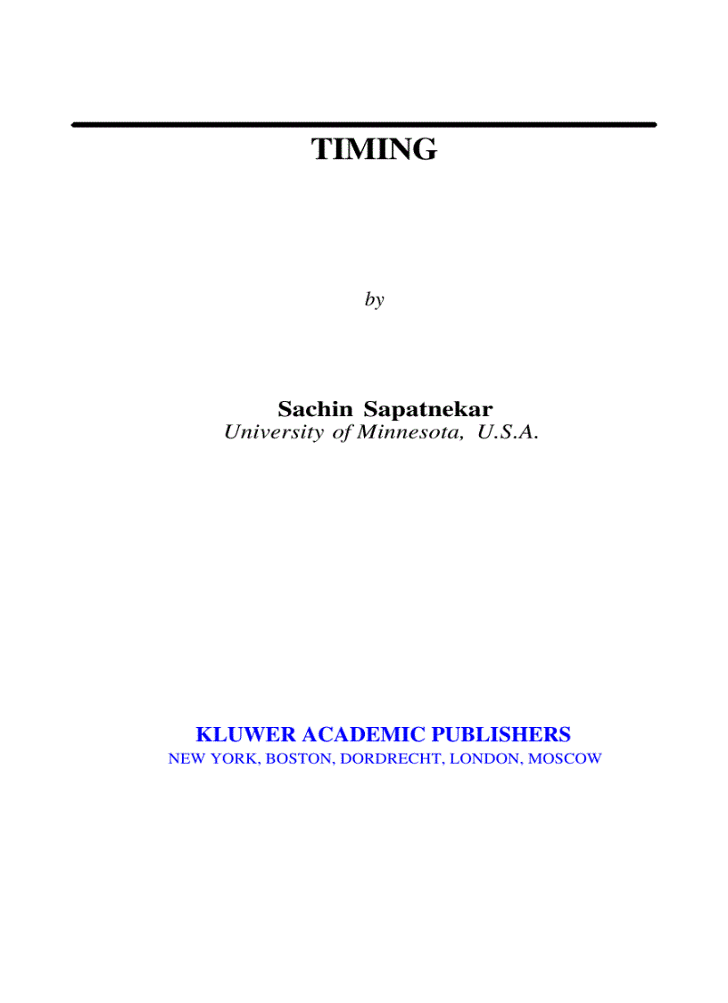 image for page Timing