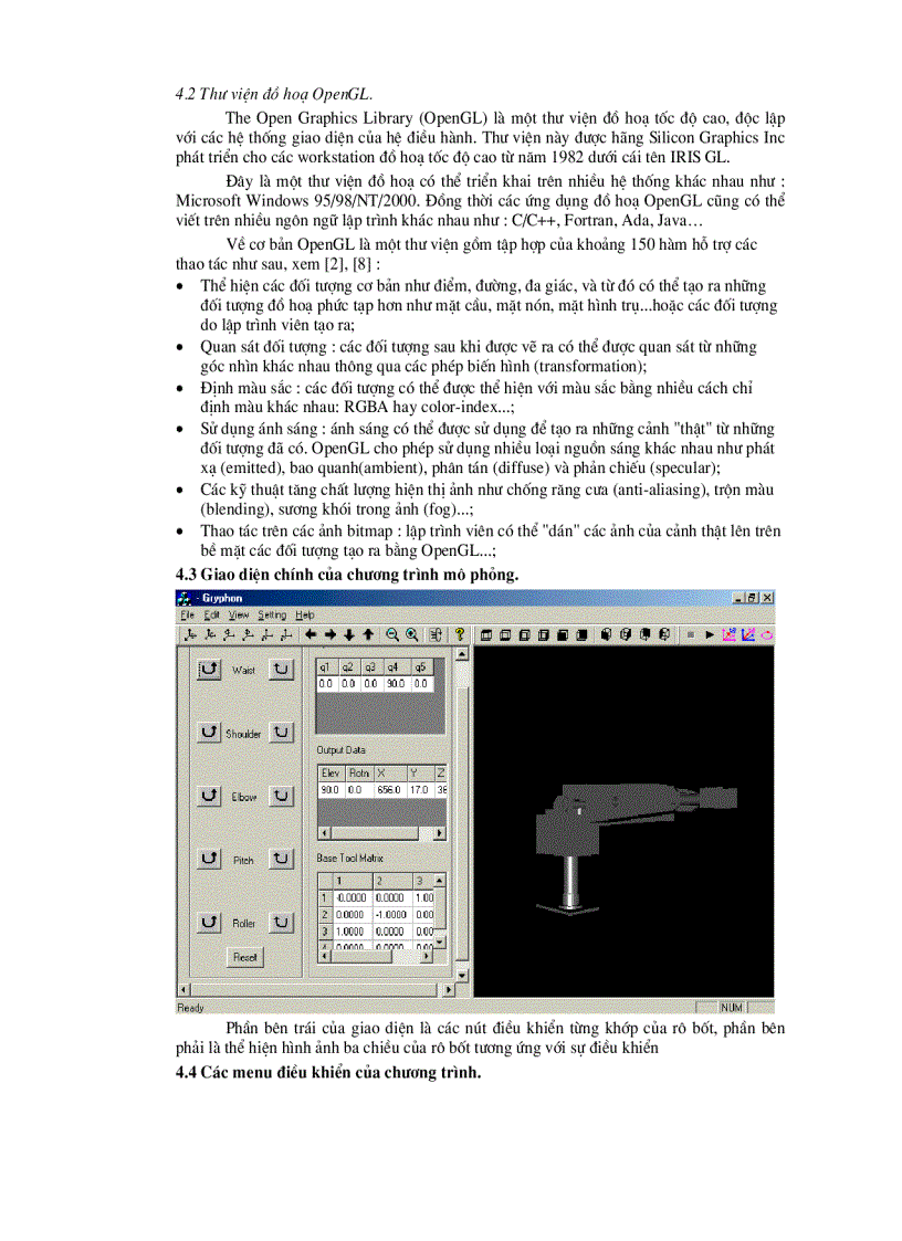 image for page Tính toán động học mô phỏng 3D Robot Gryphon