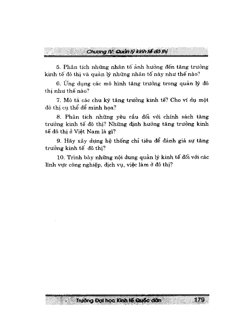 image for page Giáo trình quản lý đô thị