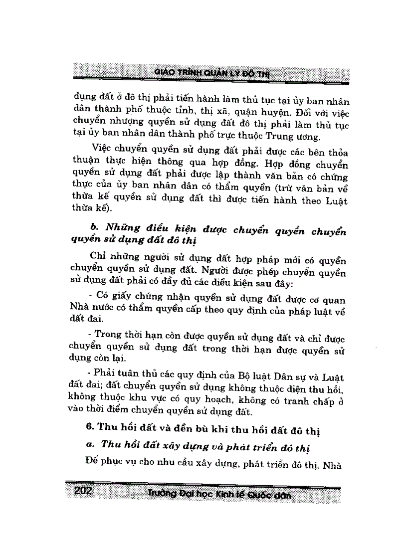 image for page Giáo trình quản lý đô thị