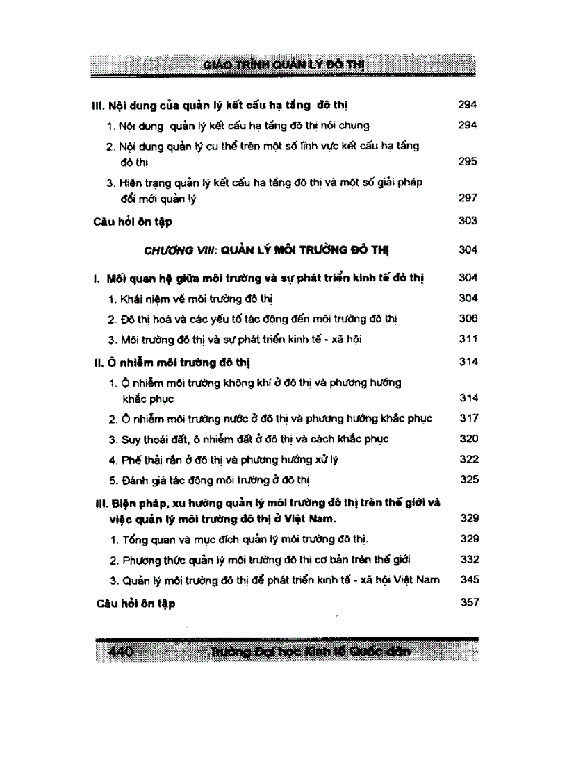 image for page Giáo trình quản lý đô thị