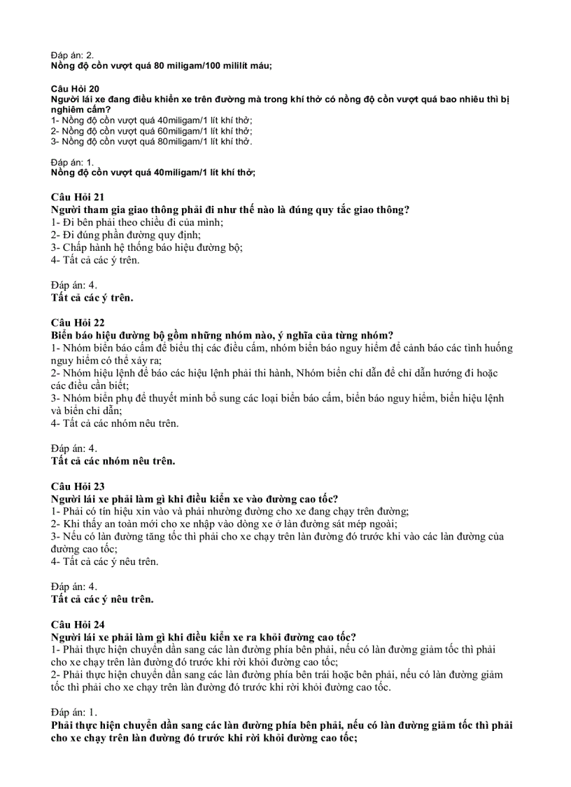 image for page 300 Câu hỏi và đáp án Trắc nghiệm Luật giao thông đường bộ