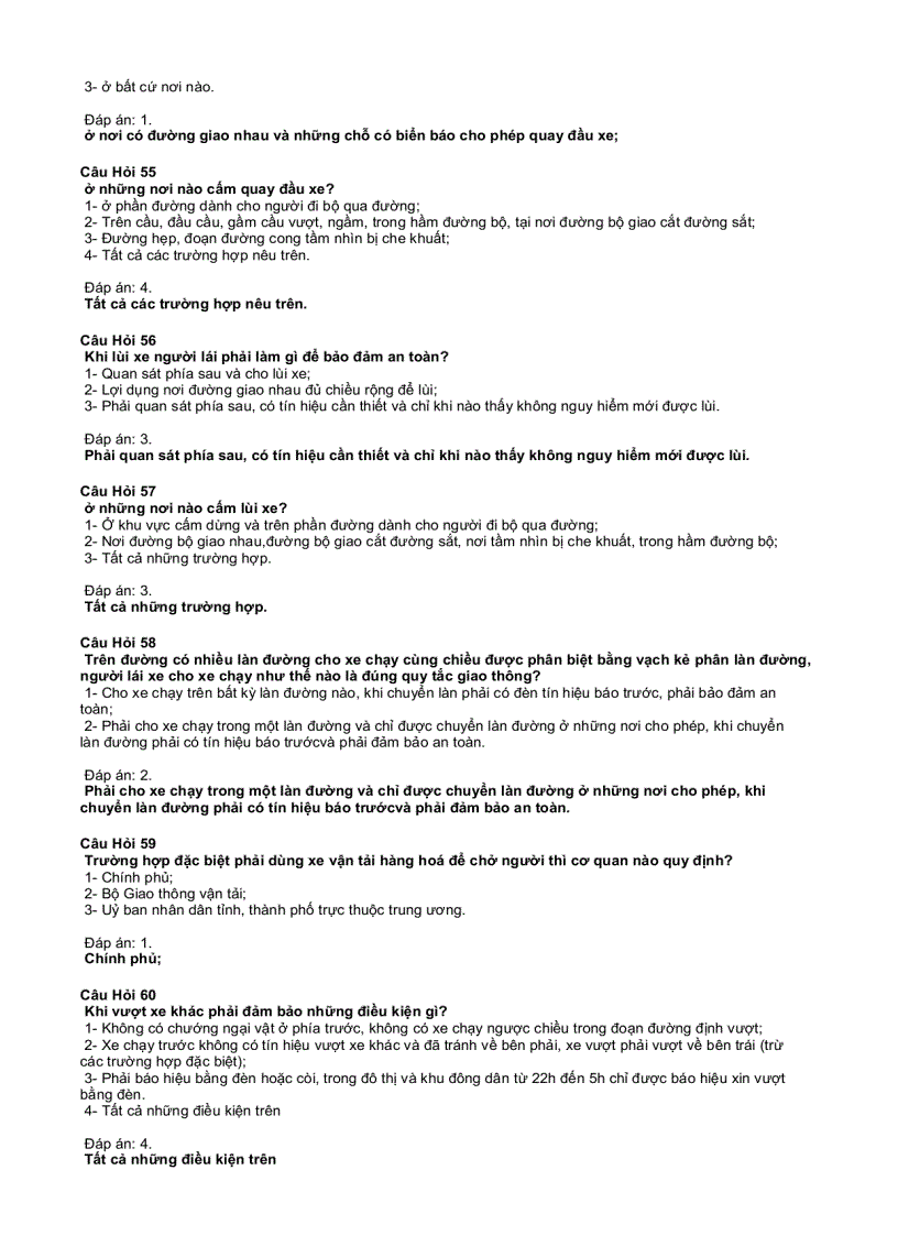 image for page 300 Câu hỏi và đáp án Trắc nghiệm Luật giao thông đường bộ