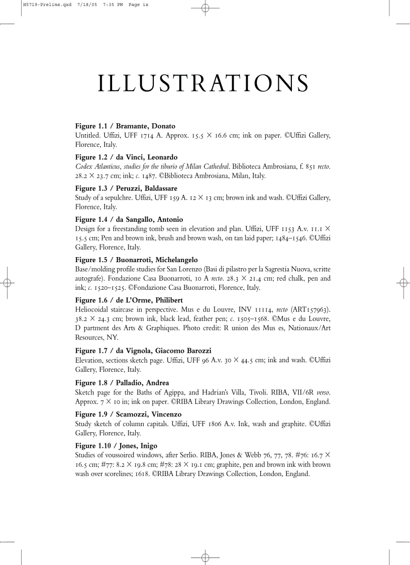 image for page Architect s Drawings A selection of sketches by world famous architects through history