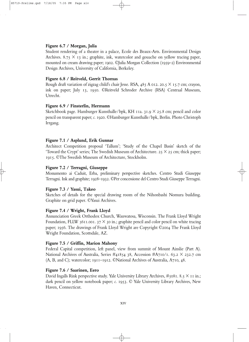 image for page Architect s Drawings A selection of sketches by world famous architects through history