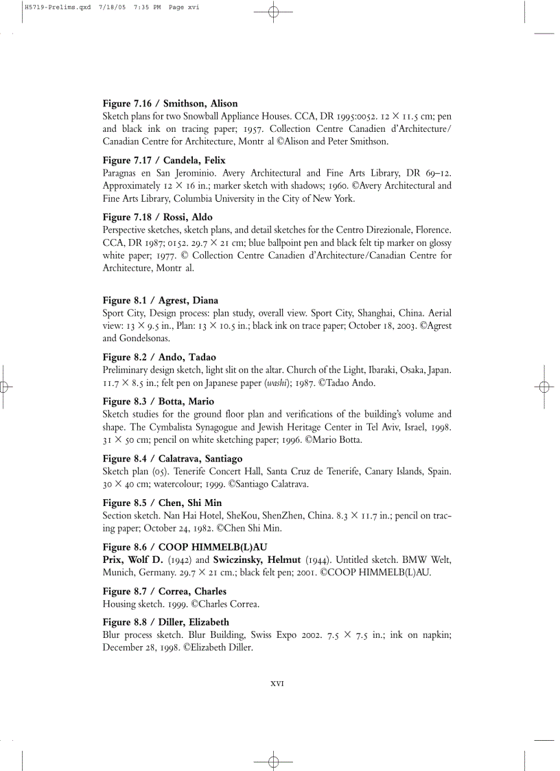 image for page Architect s Drawings A selection of sketches by world famous architects through history