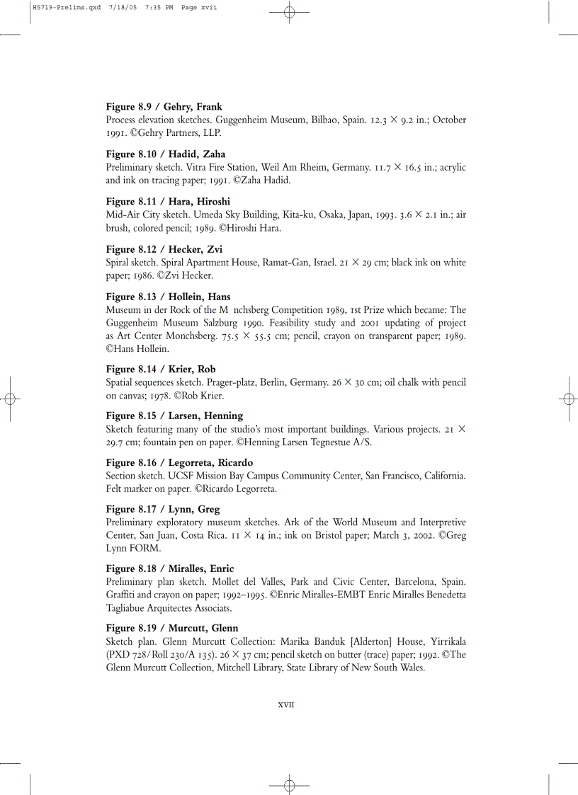 image for page Architect s Drawings A selection of sketches by world famous architects through history