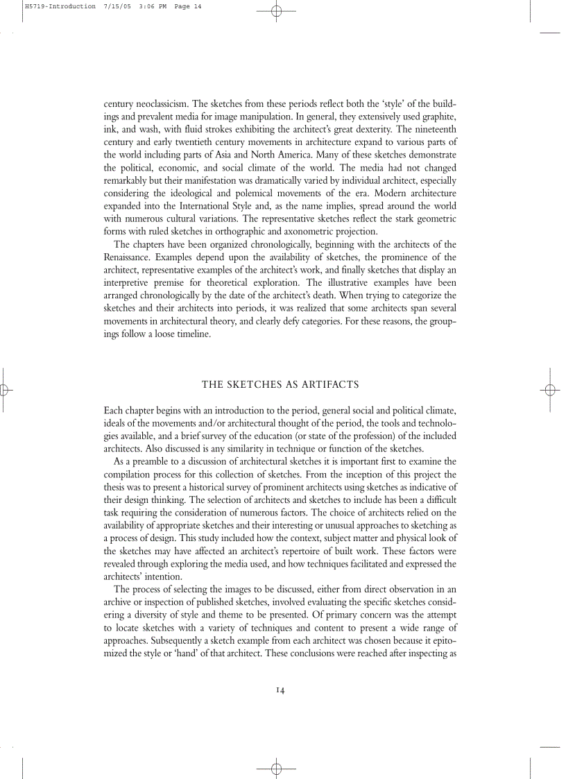 image for page Architect s Drawings A selection of sketches by world famous architects through history