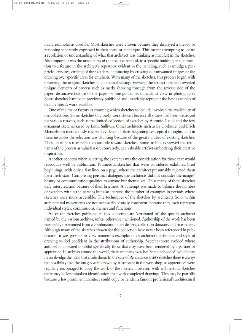 image for page Architect s Drawings A selection of sketches by world famous architects through history