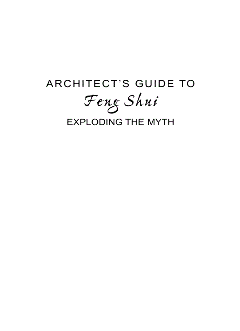 Architect s Guide to Feng Shui