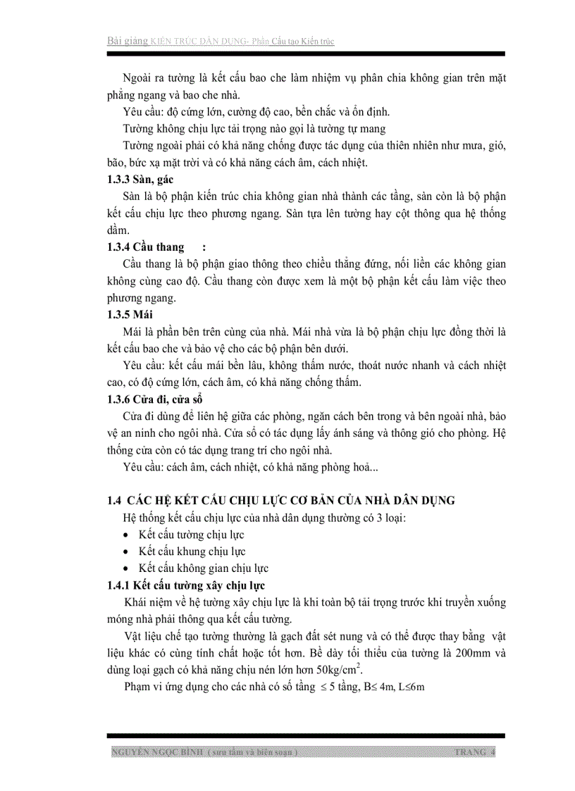 image for page Bài Giảng Kiến Trúc Dân Dụng