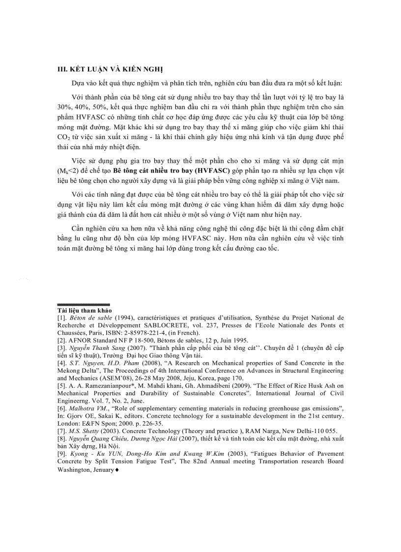 image for page Bê tông cát nhiều tro bay làm lớp móng mặt đường ôtô