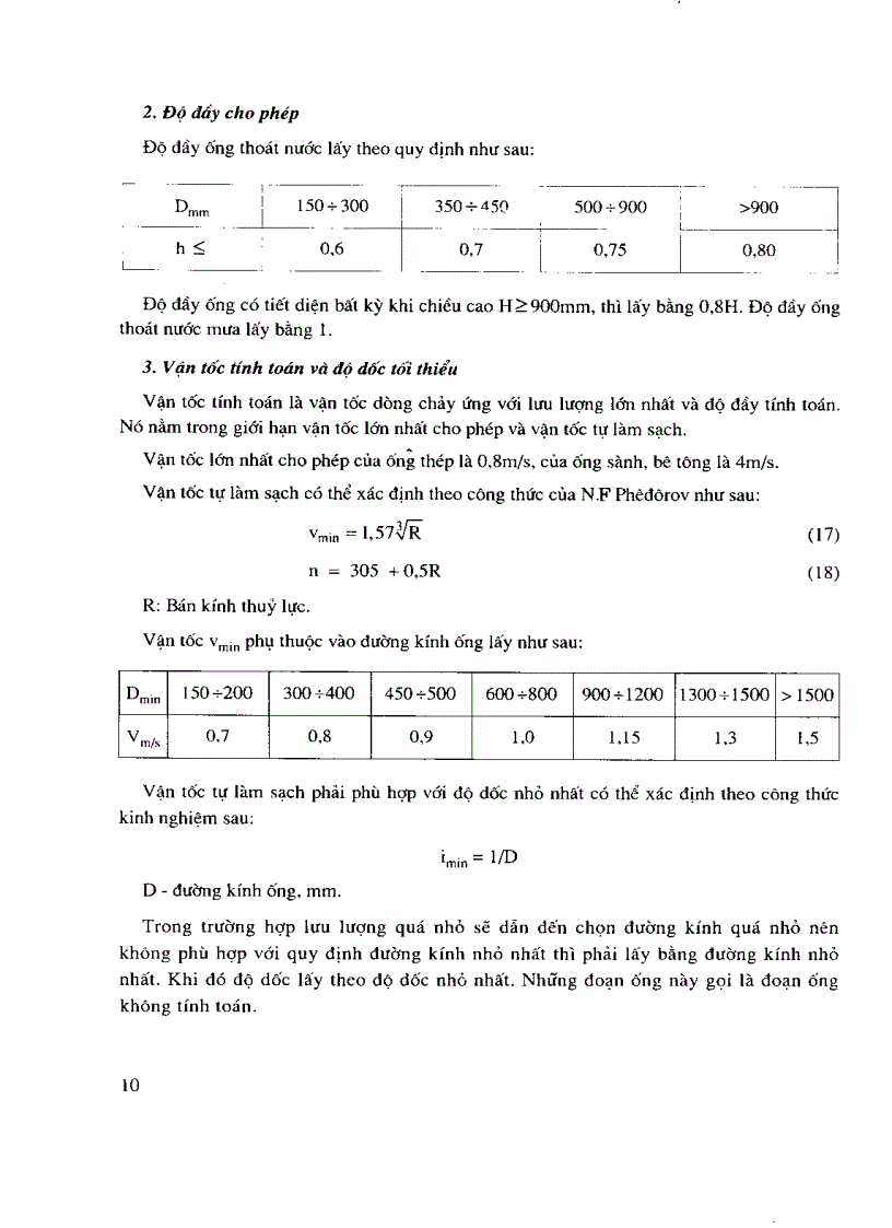 image for page Các bảng tính toán thủy lực cống và mương thoát nước