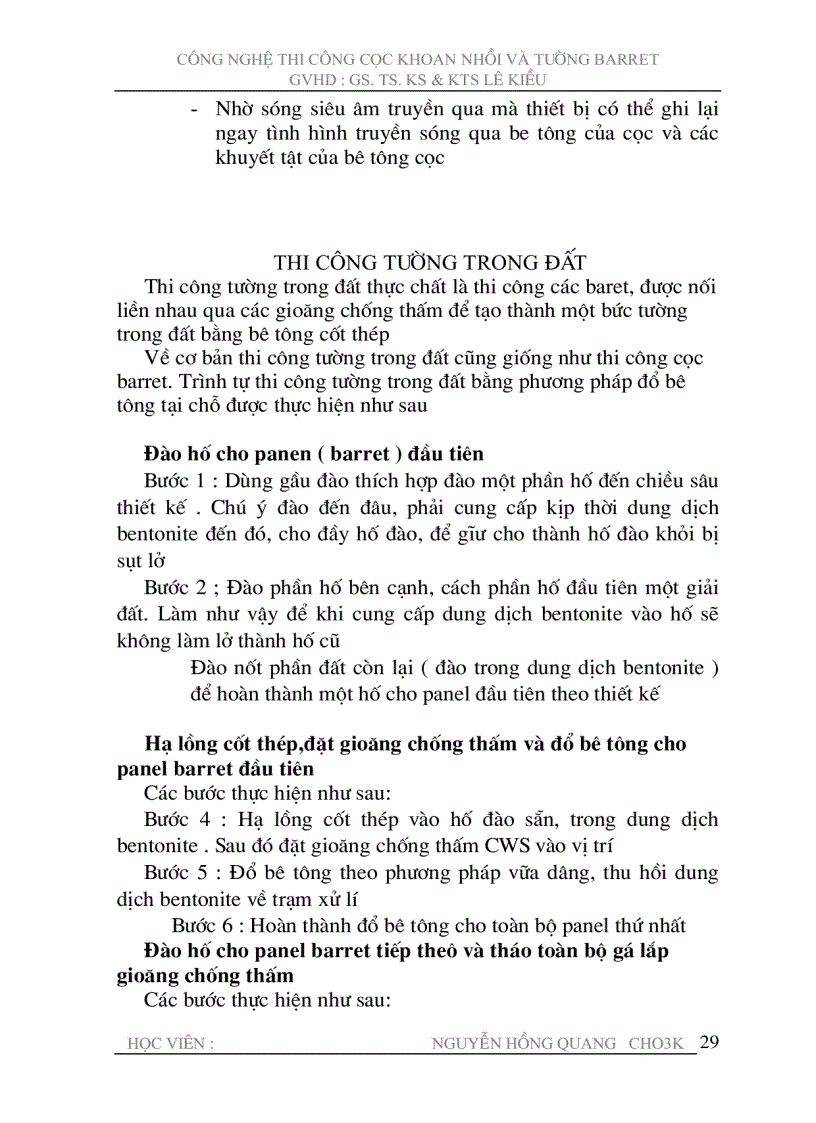 image for page Công nghệ thi công cọc khoan nhồi và tường Barret