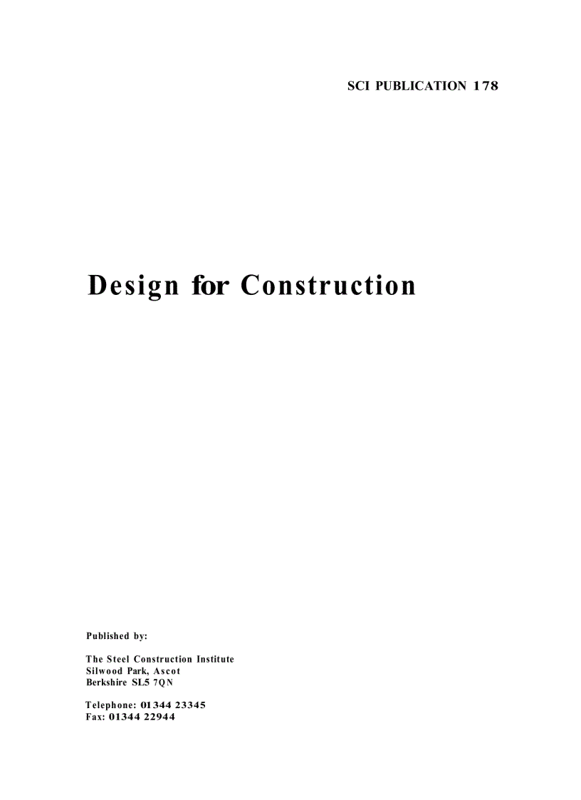 Design for Construction
