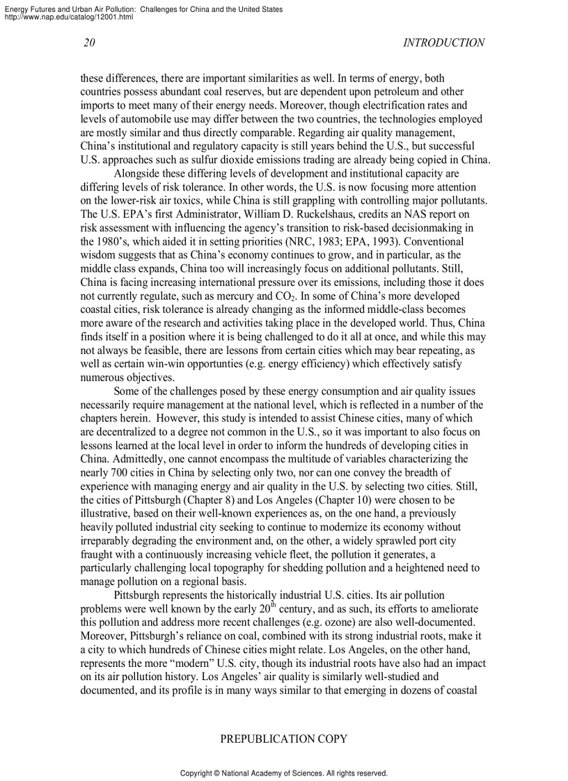 image for page Energy Futures and Urban Air Pollution Challenges for China and the United States