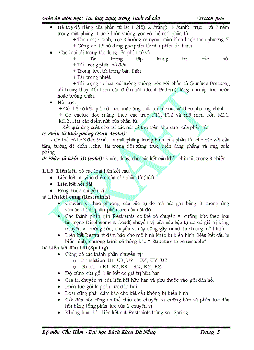 image for page Giáo án môn học Tin học ứng dụng trong thiết kế cầu