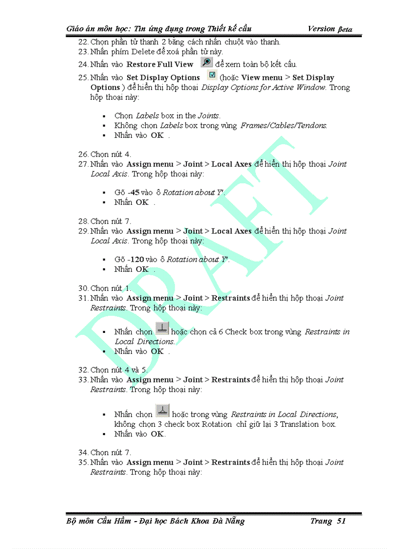 image for page Giáo án môn học Tin học ứng dụng trong thiết kế cầu