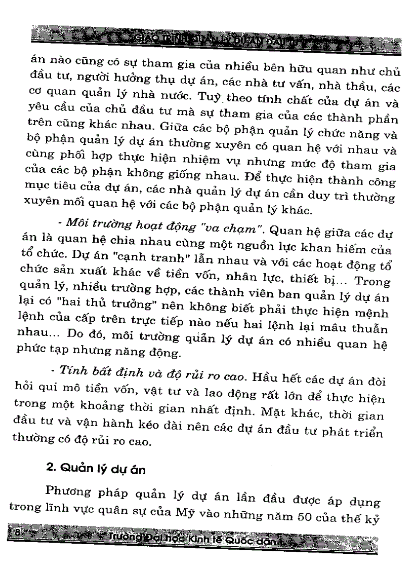 image for page Giáo trình quản lý dự án đầu tư Quyển 2