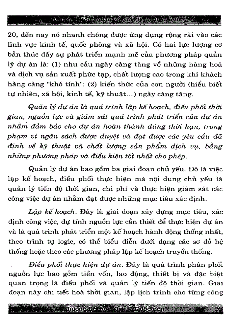 image for page Giáo trình quản lý dự án đầu tư Quyển 2