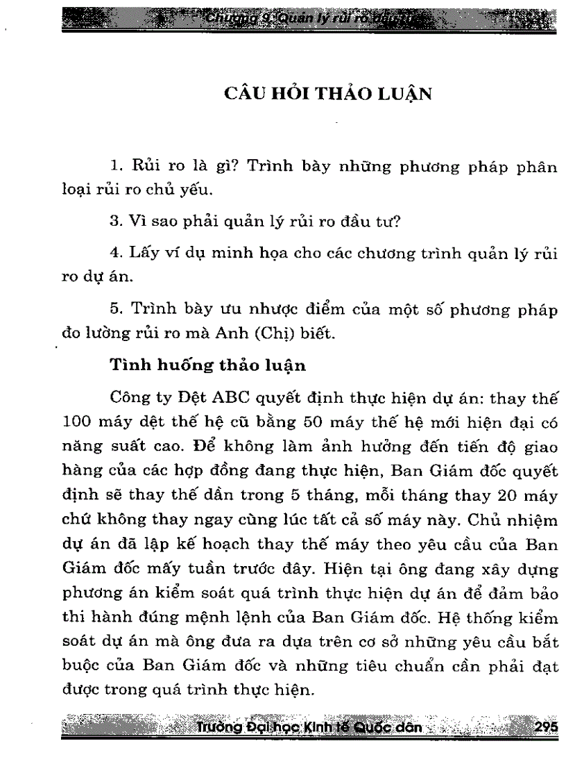 image for page Giáo trình quản lý dự án đầu tư Quyển 2