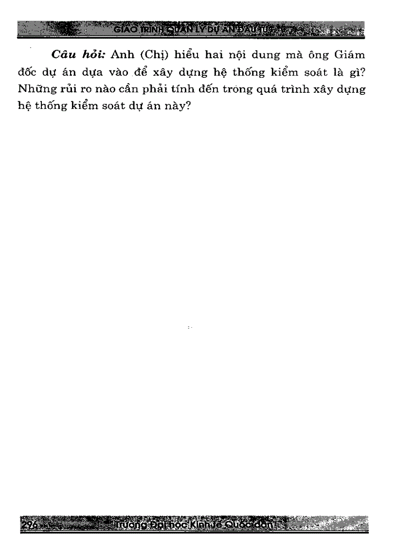 image for page Giáo trình quản lý dự án đầu tư Quyển 2