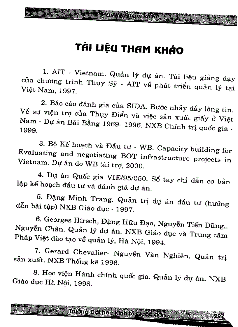 image for page Giáo trình quản lý dự án đầu tư Quyển 2