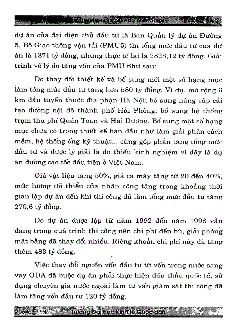 image for page Giáo trình quản lý dự án đầu tư