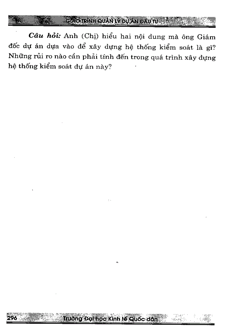 image for page Giáo trình quản lý dự án đầu tư